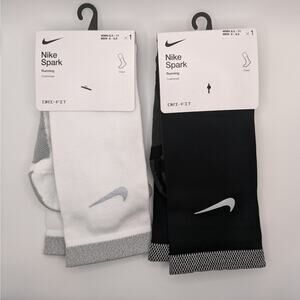Nike Dri-Fit Spark Cushioned Crew Running Socks - 2 pk - M (8-9.5) W(9.5-11)